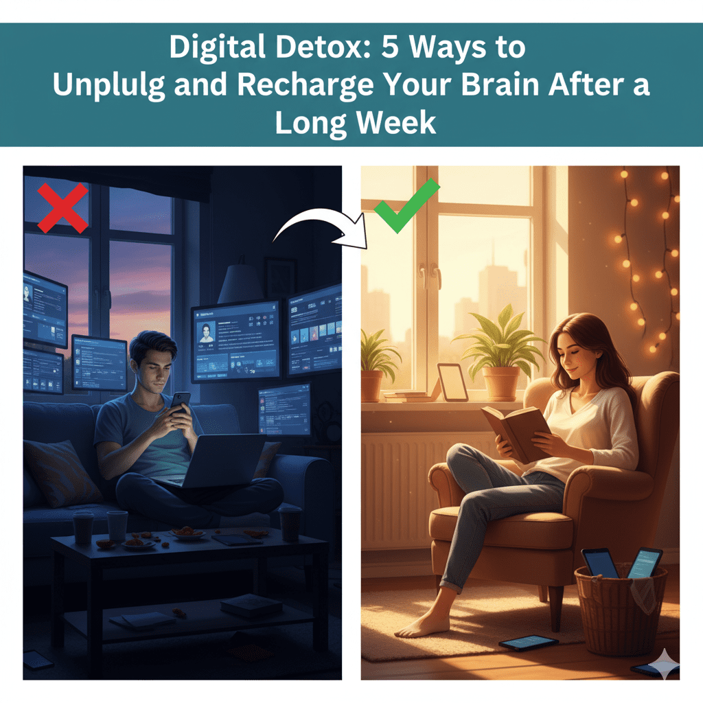 Digital Detox: 5 Ways to Unplug and Recharge Your Brain After a Long Week