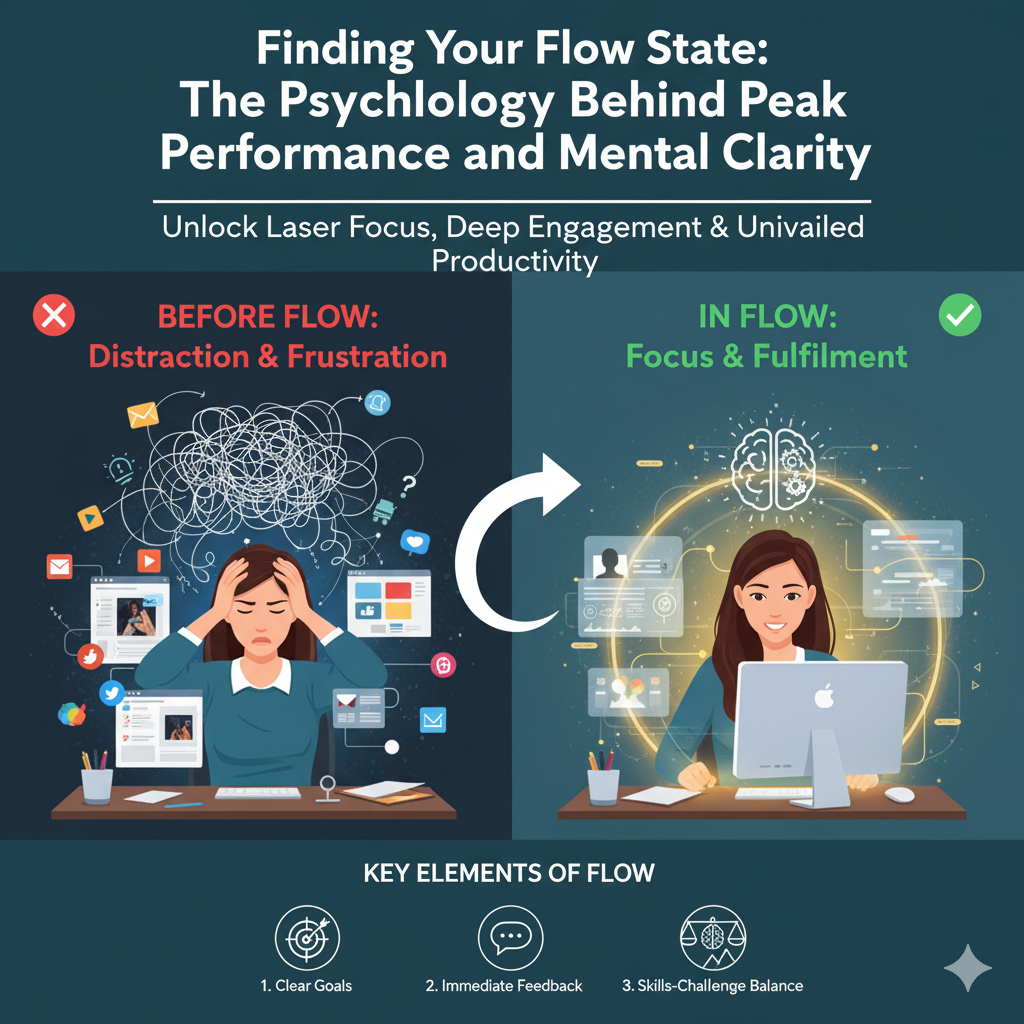 Finding Your Flow State: The Psychology Behind Peak Performance and Mental Clarity 🌊🎯