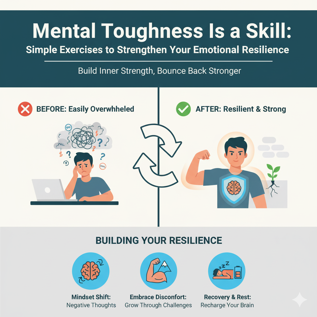 Mental Toughness Is a Skill: Simple Exercises to Strengthen Your Emotional Resilience 💪🧠