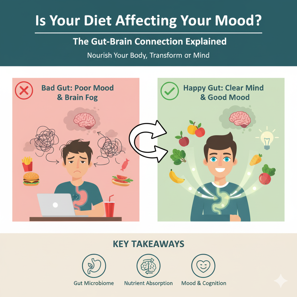Is Your Diet Affecting Your Mood? The Gut-Brain Connection Explained 🍔🧠